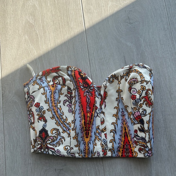Mara Hoffman rilynn paisley bustier crop top - Picture 9 of 10